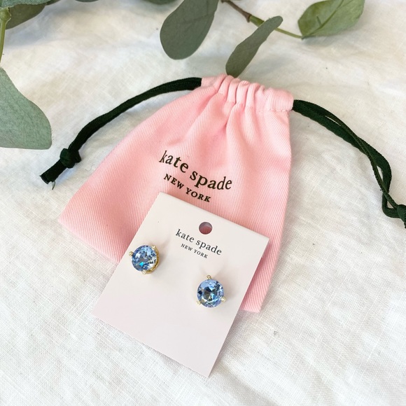 ✨Host Pick✨ NWT Kate Spade ♠️ Rise And Shine Stud Earrings in Aquamarine / Blue - Picture 3 of 10
